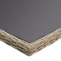 Miniatyrbillede 5 af 6: vidaXL havebord 200x100x74 cm glas og polyrattan brun
