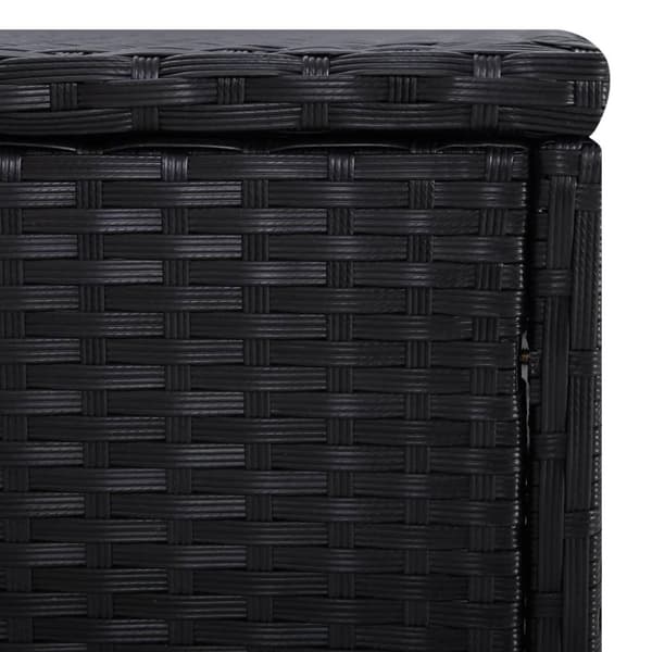vidaXL Solsäng med dyna & sidobord konstrotting blå