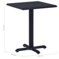 Miniatyrbillede 6 af 7: vidaXL havebord 60x60x75 cm sort