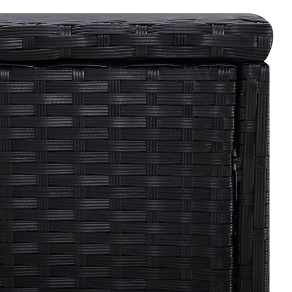 vidaXL Solsängar och sidobord 3 delar konstrotting svart