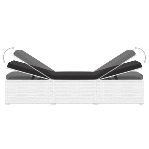 vidaXL loungestole med tebord 3 dele polyrattan hvid