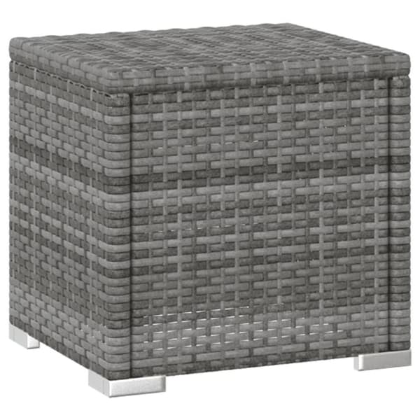 vidaXL loungestole med tebord 3 dele polyrattan grå