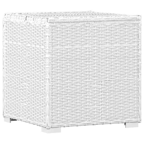 vidaXL Solsängar och sidobord 3 delar konstrotting vit