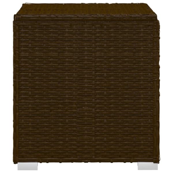 vidaXL liggestole 3 dele med tebord polyrattan brun