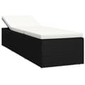 Miniatyrbillede 5 af 11: vidaXL liggestole 3 dele med tebord polyrattan sort