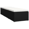 Miniatyrbillede 6 af 11: vidaXL liggestole 3 dele med tebord polyrattan sort