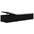 Miniatyrbillede 8 af 11: vidaXL liggestole 3 dele med tebord polyrattan sort