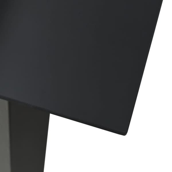 vidaXL Trädgårdsbord svart 80x80x74 cm stål och glas