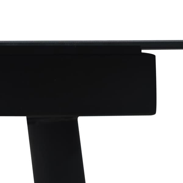 vidaXL havebord 150x80x74 cm stål og glas sort