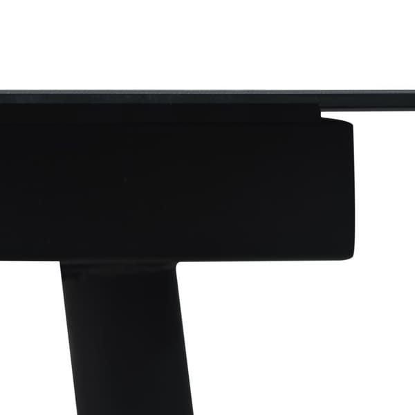 vidaXL havebord 190x90x74 cm stål og glas sort