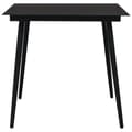 Miniatyrbillede 2 af 4: vidaXL havebord 80x80x74 cm stål og glas sort