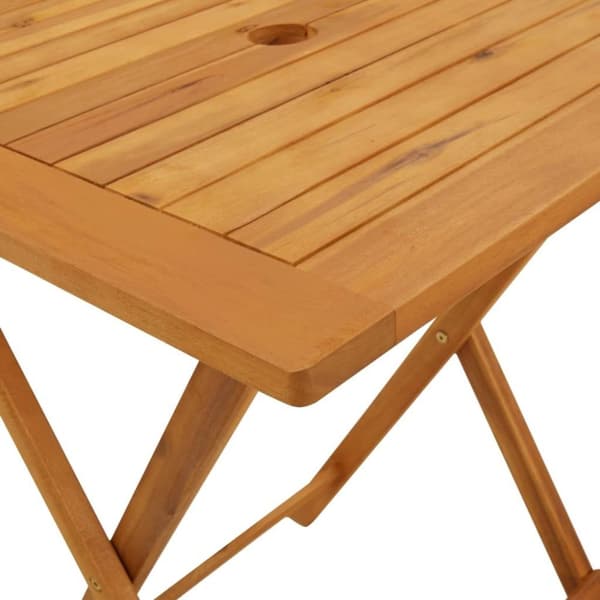 vidaXL foldbart havebord 60x60x75 cm massivt akacietræ