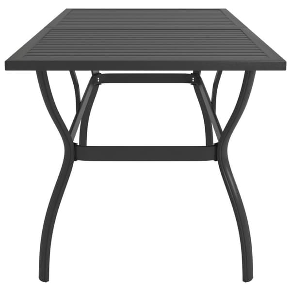 vidaXL Puutarhapöytä antrasiitti 140x80x72 cm teräs