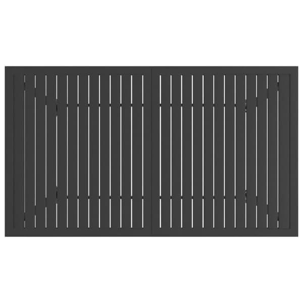 vidaXL Hagebord antrasitt 140x80x72 cm stål