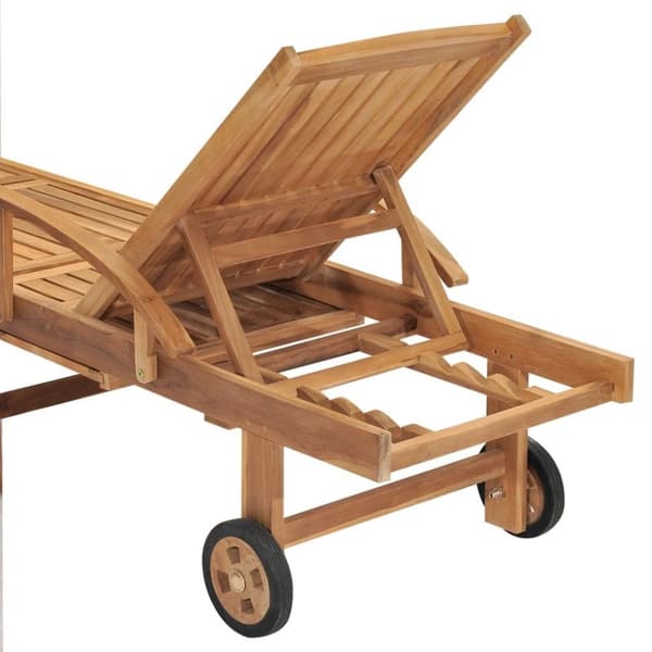 vidaXL Solsäng massiv teak