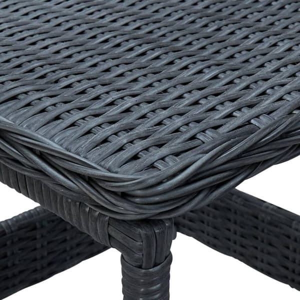 vidaXL havebord 45x45x46,5 cm polyrattan mørkegrå