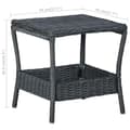 Miniatyrbillede 5 af 5: vidaXL havebord 45x45x46,5 cm polyrattan mørkegrå