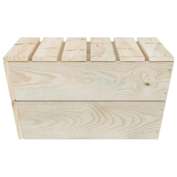 vidaXL Hagebord 60x60x30 cm impregnert gran