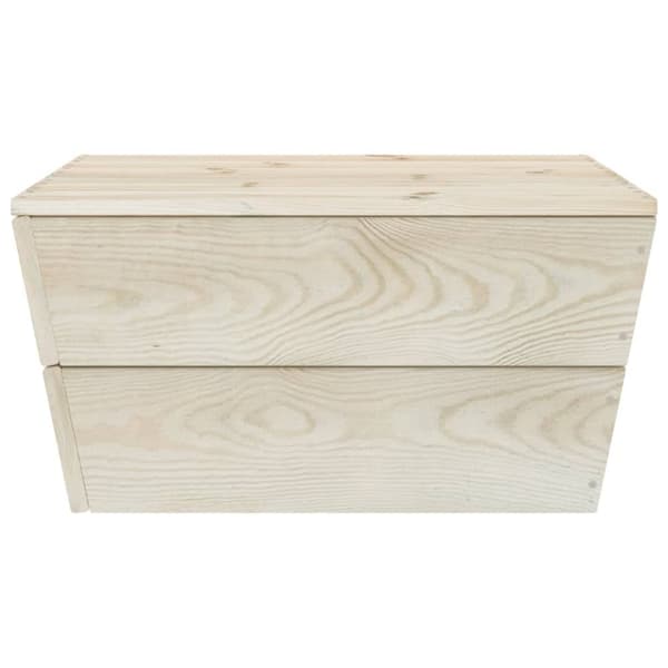 vidaXL Hagebord 60x60x30 cm impregnert gran