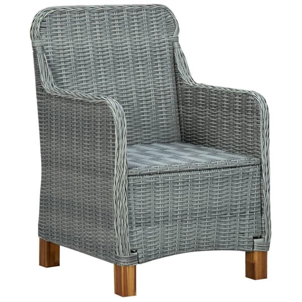 vidaXL havestole med hynder 2 stk. polyrattan lysegrå