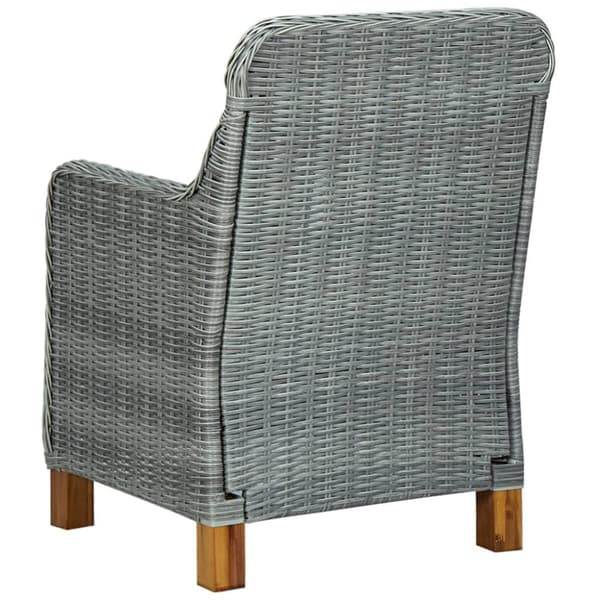 vidaXL havestole med hynder 2 stk. polyrattan lysegrå