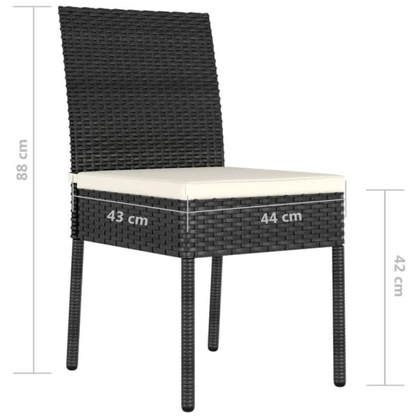 vidaXL havestole 4 stk. polyrattan sort