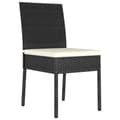 Miniatyrbillede 2 af 6: vidaXL havestole 4 stk. polyrattan sort