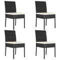 Miniatyrbillede 1 af 6: vidaXL havestole 4 stk. polyrattan sort