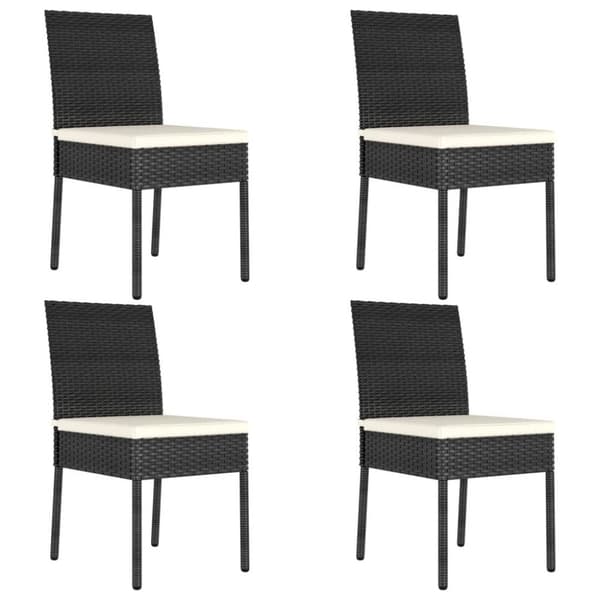 vidaXL havestole 4 stk. polyrattan sort