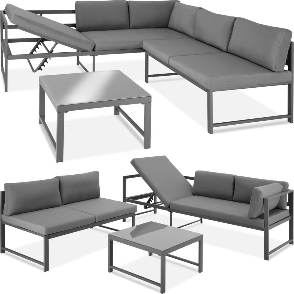 Soffgrupp Faro med bord - glasskiva