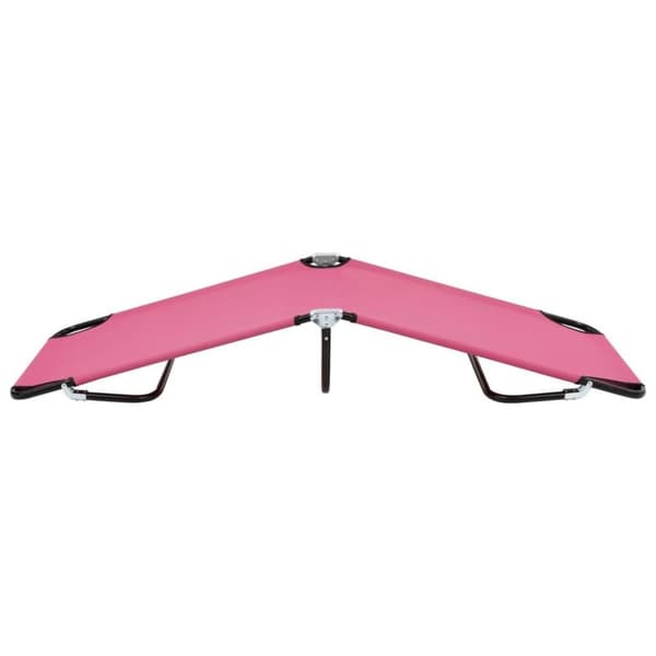 vidaXL foldbar liggestol stål pink