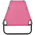 Miniatyrbillede 5 af 9: vidaXL foldbar liggestol stål pink