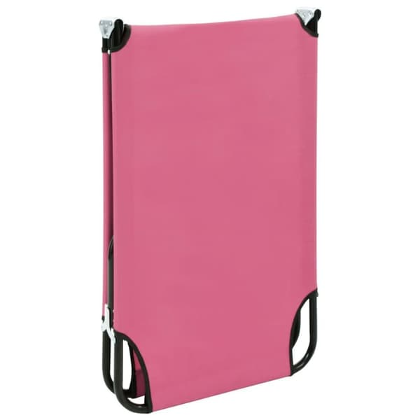 vidaXL foldbar liggestol stål pink
