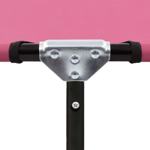 vidaXL foldbar liggestol stål pink