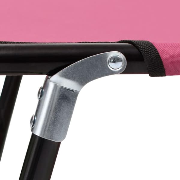 vidaXL foldbar liggestol stål pink