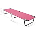 Miniatyrbillede 9 af 9: vidaXL foldbar liggestol stål pink
