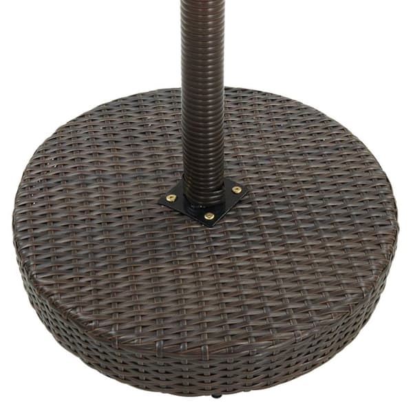 vidaXL havebord 75,5x106 cm polyrattan brun