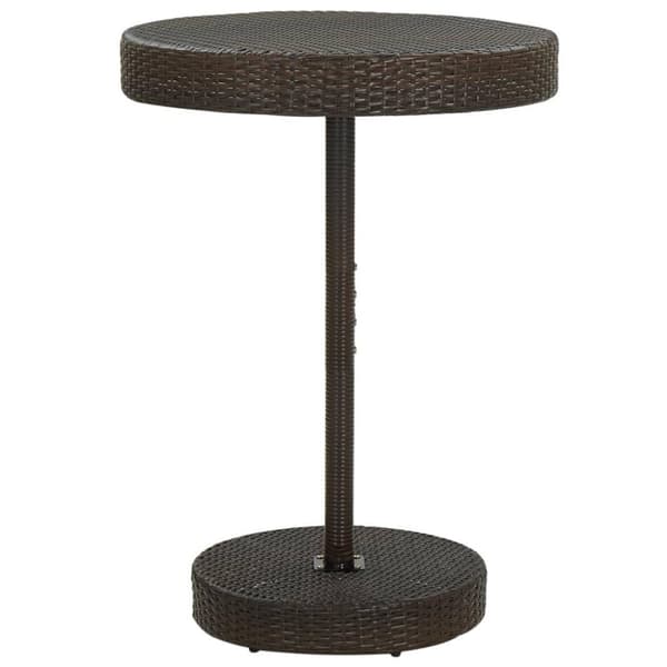 vidaXL havebord 75,5x106 cm polyrattan brun