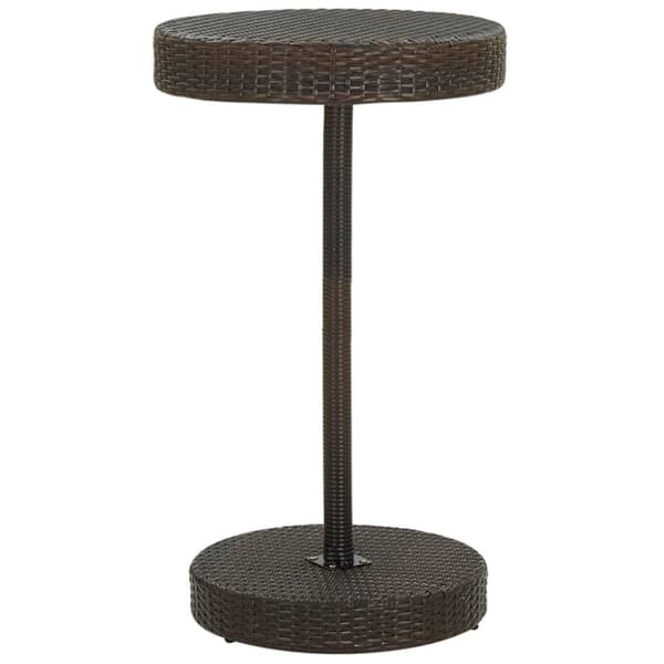 vidaXL havebord 60,5x106 cm polyrattan brun