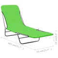 Miniatyrbillede 8 af 8: vidaXL foldbare liggestole 2 stk. stål og stof grøn