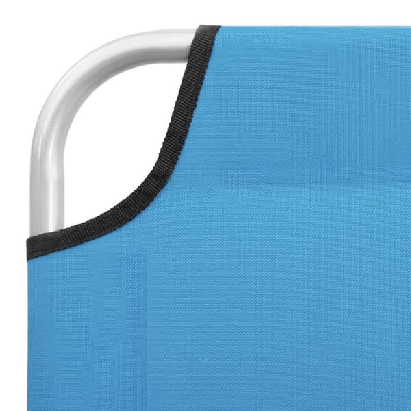 vidaXL foldbar liggestol stål og stof turkis