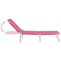 Miniatyrbillede 3 af 8: vidaXL foldbar liggestol stål og stof pink