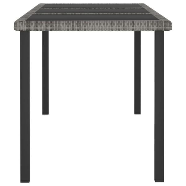 vidaXL Trädgårdsbord grå 180x70x73 cm konstrotting