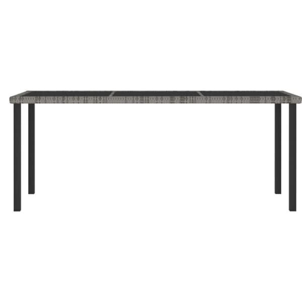 vidaXL Trädgårdsbord grå 180x70x73 cm konstrotting
