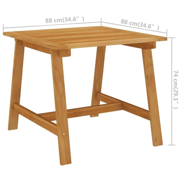 vidaXL Utendørs spisebord 88x88x74 cm heltre akasie