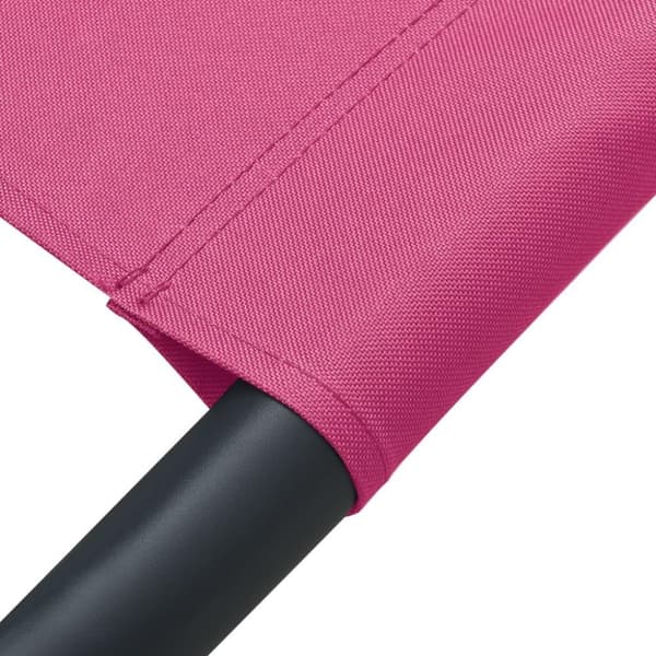vidaXL Solsäng med tak & kudde rosa