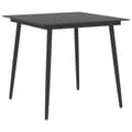 Miniatyrbillede 1 af 4: vidaXL havebord 80x80x74 cm stål og glas sort