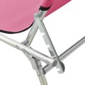 Pikkukuva 8 / 9: vidaXL Kokoontaitettava aurinkotuoli katoksella teräs magenta pinkki