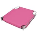 Miniatyrbillede 5 af 7: vidaXL foldbar liggestol med nakkehynde stål pink