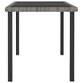Miniatyrbillede 3 af 5: vidaXL havebord 140x70x73 cm polyrattan grå